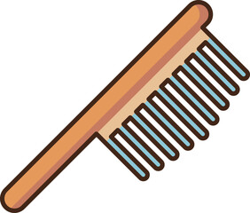 hair brush (3) illustration on a white background     