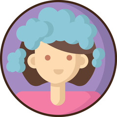 hair washing (3) illustration on a white background     