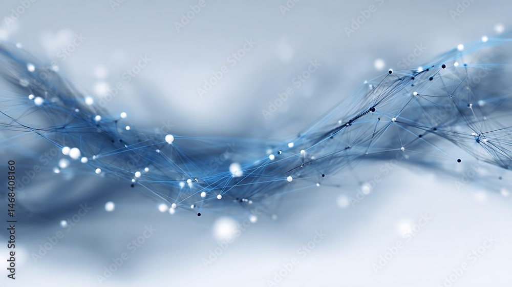 Aufkleber abstract news concept with blue lines connecting with data