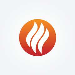 Fire wings logo icon design illustration