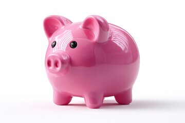 Obraz premium Pink Piggy Bank for Savings and Financial Planning A Shiny Symbol of Money Management and Inv