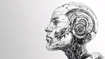 Cybernetic Head Profile