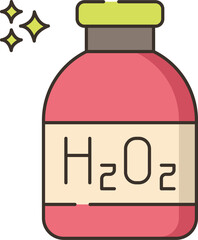 hydrogen illustration on a white background     