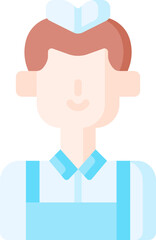 ice cream man illustration on a white background    