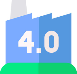 Fototapeta premium industry 40 illustration on a white background 