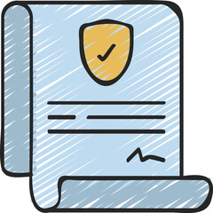 insurance policy illustration on a white background     