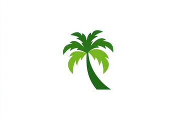 Obraz premium Stylized Palm Tree Illustration for Tropical and Nature Themes
