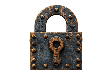 Encrypt symbol isolated on transparent background