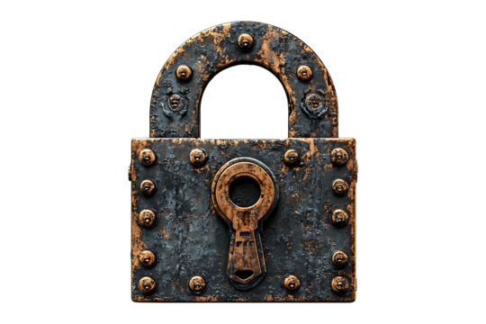 Encrypt symbol isolated on transparent background
