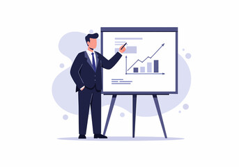 Professional Business Presentation with Chart Growth and Successful Strategy