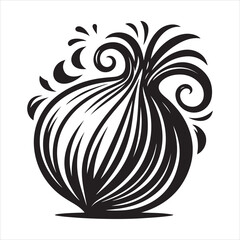 Abstract Garlic Vector Art for Creative Food Projects