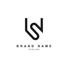 Letter SW logo template vector. 