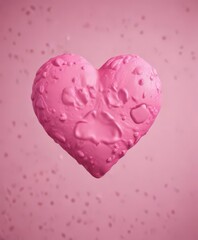 Obraz premium Isolated pink dog paw print heart, Valentine's day theme , stock photo, paw print, canine