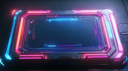 Obraz premium Futuristic technology frame