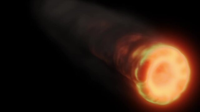 Focused shoot of Huge Rotating Propeler of an airplane jet engine failure on fire with thick dark smoke in close up view, concept of aerial disaster with copy space.
