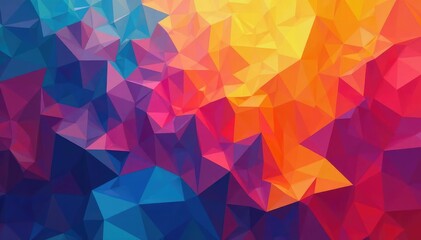 Fototapeta premium Abstract geometric shapes repeat endlessly in vibrant colors , vintage, vivid