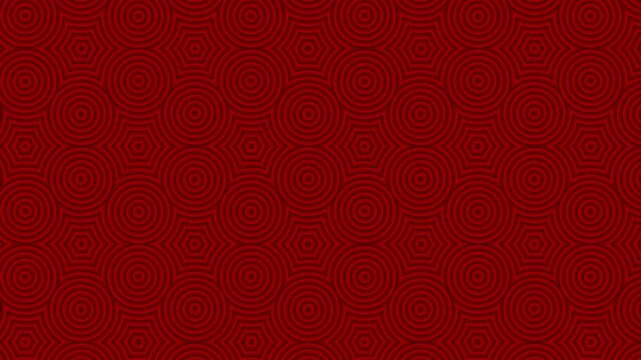 dark red maroon hypnotizing kaleidoscope animation of abstract silver metallic monochrome circular round ripple background