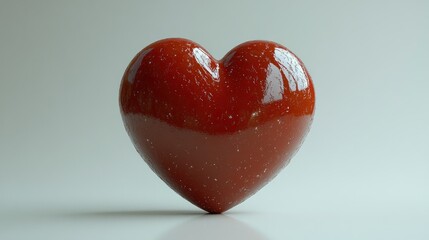 Red heart shape, studio, simple, love symbol