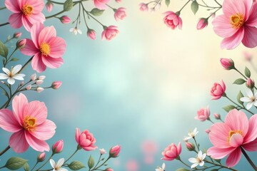 Delicate floral tapestry, pastel hues, soft focus, soft, pretty