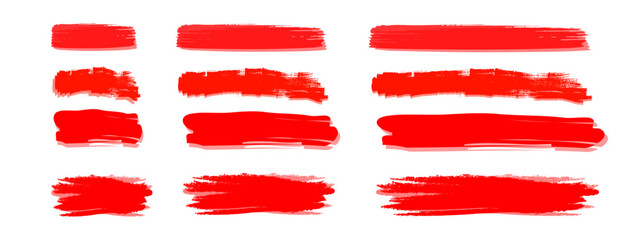 highlighter white background. set of paper banners. Red highlighters.  element vector