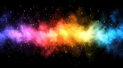 Naklejka premium Cosmic Rainbow Nebula