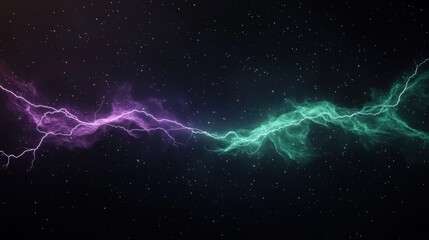 Fototapeta premium Cosmic Energy Storm Raging Across an Interstellar Scene with Vibrant Colors and Dynamic Patterns