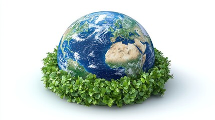 Fototapeta premium Earth encircled by greenery