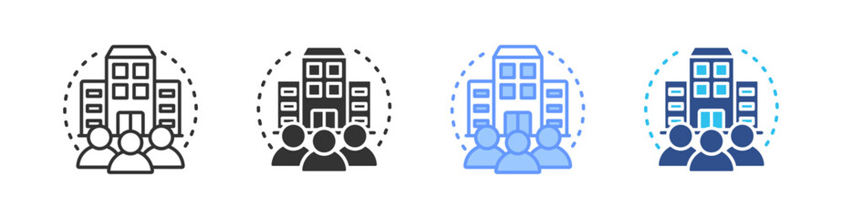 Company Multi Style Icon Set Vector 