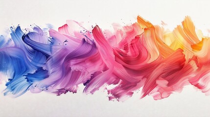 Obraz premium Abstract paint strokes in vibrant colors