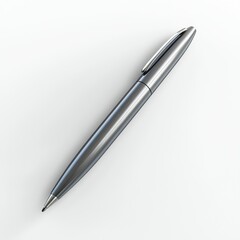 Gray pen on white background, studio shot