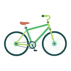 Bicycle isolated on a white background.