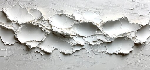 Obraz premium Abstract White Textured Canvas: A Serene Monochrome Masterpiece