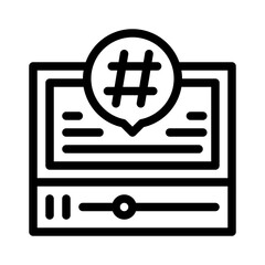 Obraz premium hashtag line icon