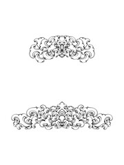 set of decorative elements