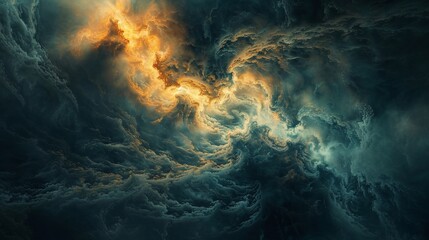 Fototapeta premium Abstract swirling clouds of dark and light