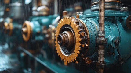 Industrial machinery close-up