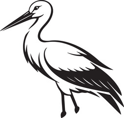 Fototapeta premium Heron SVG – Elegant Bird Silhouette for Nature Crafts & Wall ArtHeron Clipart – Wetland Bird PNG for Posters & Digital DecorFlying Heron SVG – Majestic Wildlife Design for Cricut & StickersHeron