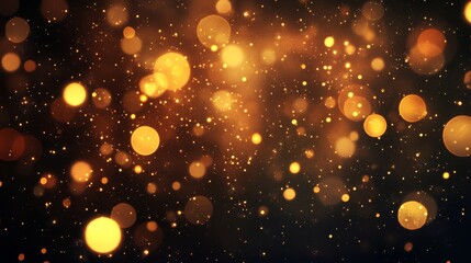Golden Bokeh Lights Background