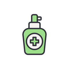Hand Sanitizer Green Bottle Design for Hygiene and Health Promotion