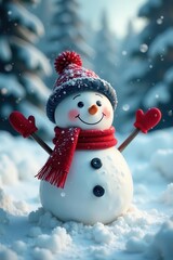 Joyful snowman, winter wonderland, blank banner, snowman, season, promotion
