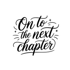On to the next chapter. Vector Design Isolated on White Background