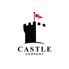 castle vector illustration icon logo design