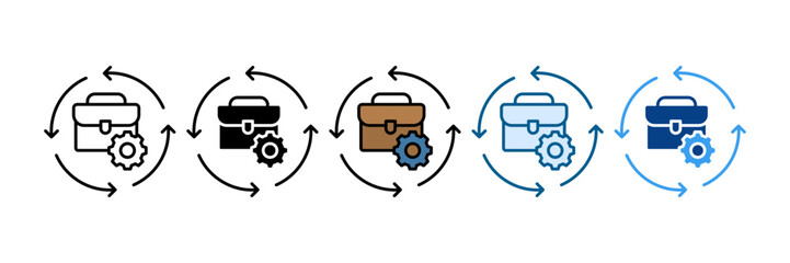 Business Operation Icon Set Multiple Style Collection