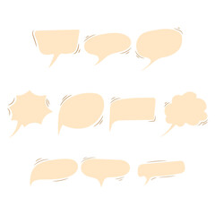 Fototapeta premium Bubble Chat Set