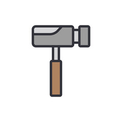 Stylish Icon of a Modern Sledgehammer Isolated on a white Background