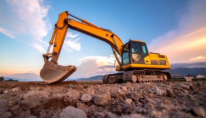 The bulldozer's strength is evident in its work.  