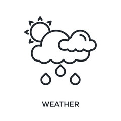 Weather Icon Outline Style. Vector Illustration For Graphic Design