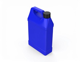 Durable blue plastic jerry can with black lid, ideal for liquid storage and transport