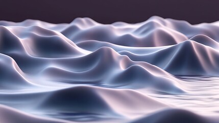 Fototapeta premium Abstract sculpted forms of undulating mountains.