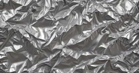 Crumpled silver foil backdrop, metallic texture, shiny surface,  backdrop,  foil backdrop,  foil texture